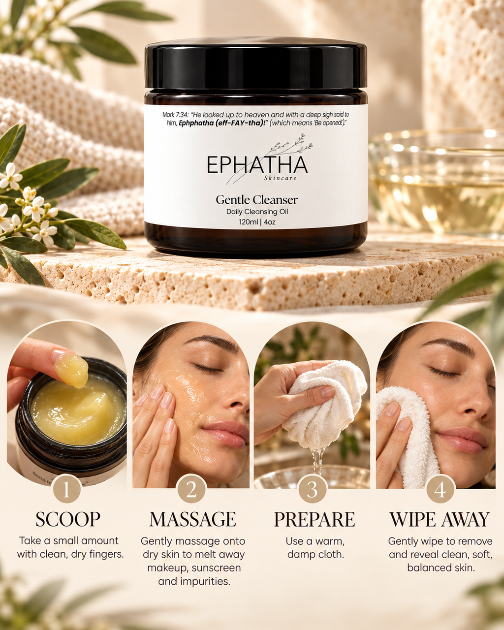 How to use Ephatha Gentle Cleanser