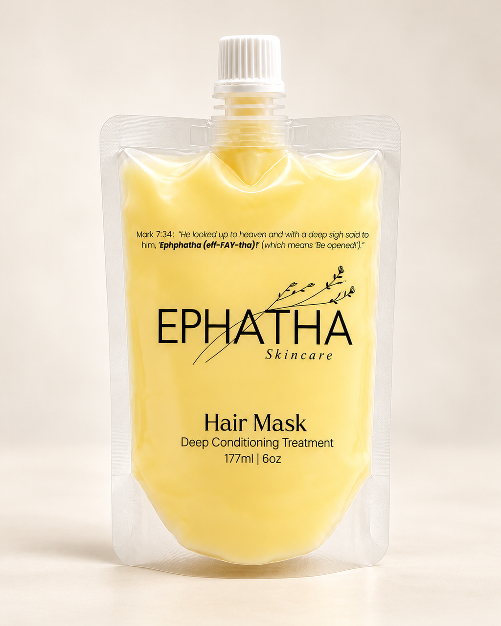 Ephatha Hair Mask 6 oz pouch front product image