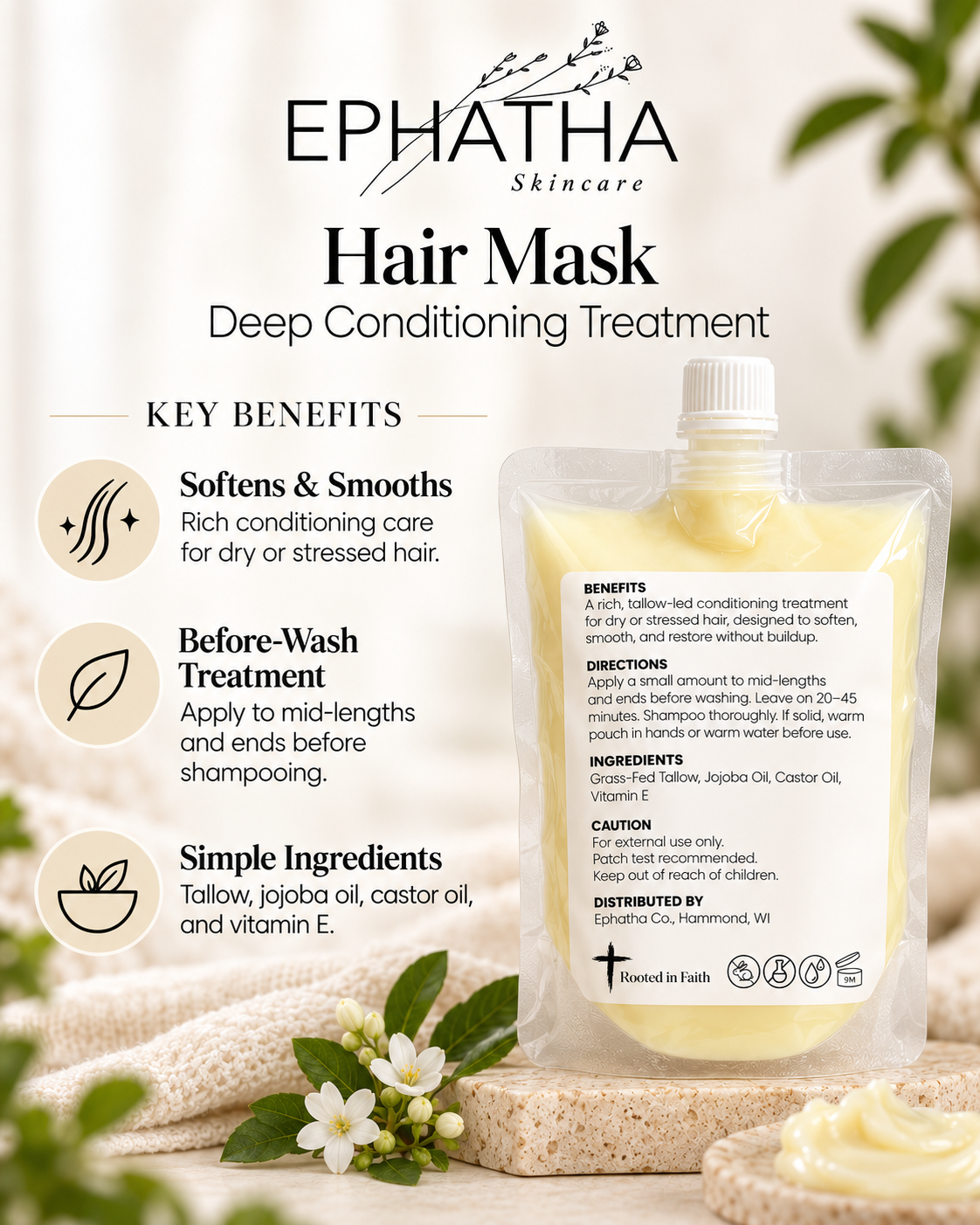 Ephatha Hair Mask benefits, ingredients, directions and caution